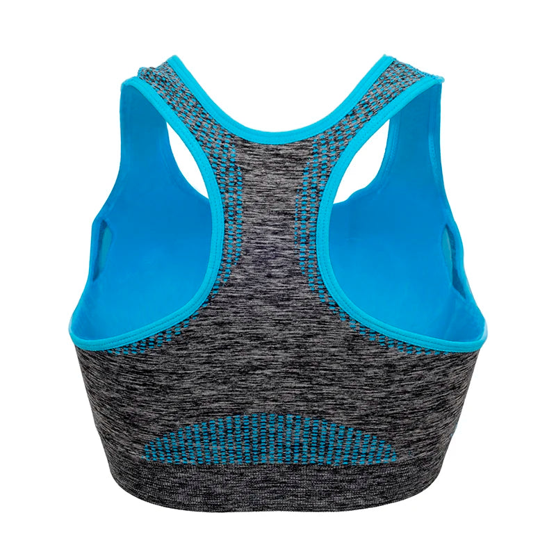 Mileegirl Shockproof Quick Dry Sports Crop Top Women Padded Gather Yoga Bra Push Up Gym Running Seamless Workout Fitness Bra