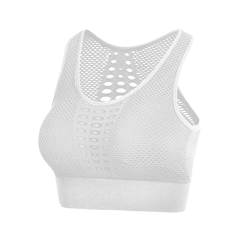 2024 Seamless Sports Bra Top Fitness Women Racerback Running Crop Tops Femme Pink Workout Padded Yoga Bra High Impact Activewear
