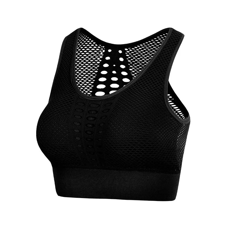 2024 Seamless Sports Bra Top Fitness Women Racerback Running Crop Tops Femme Pink Workout Padded Yoga Bra High Impact Activewear