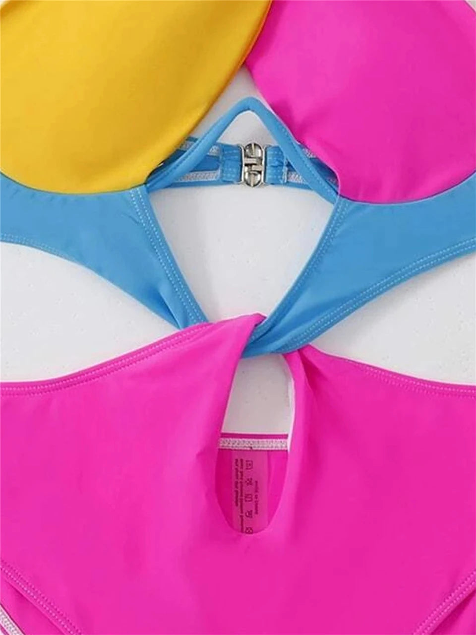 2024 Push Up One Piece Women Swimsuit Solid Monokini Front Cross Swimwear Bathing Swimming Suit Female Summer Beachwear Bodysuit
