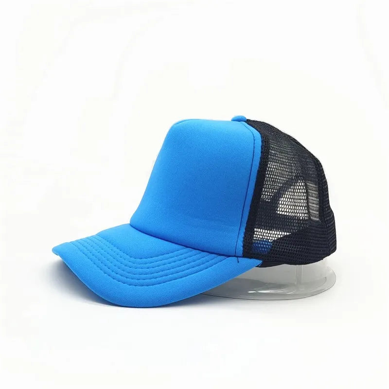 Unisex Cheaper 5 Panel Trucker Hat For Adult Summer Net Baseball Cap Men Women Blank Mesh tentacle Sun Hat Visor