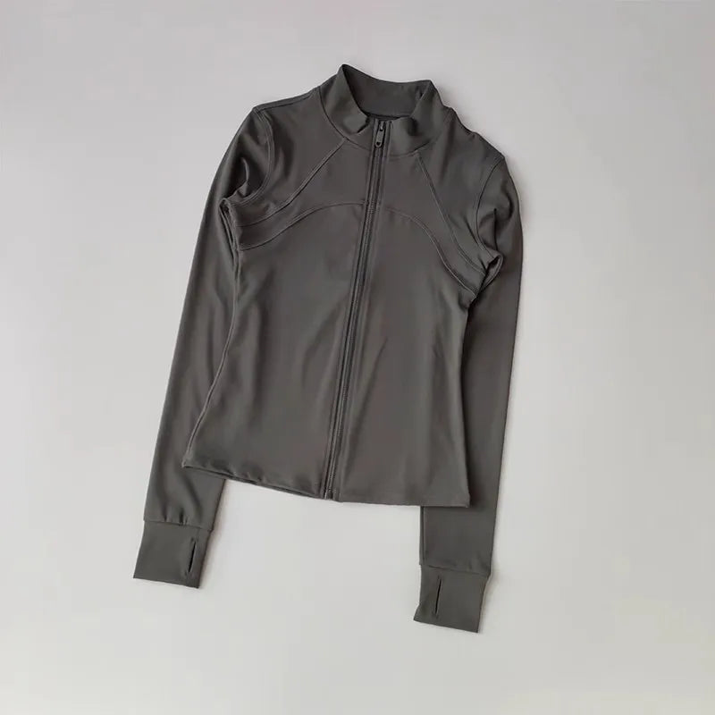 Women's Sports jackets Quick-drying Long Sleeve Sports Jacket Running Training Coat Fitness Top Gym Jacket Workout Sweatshirt