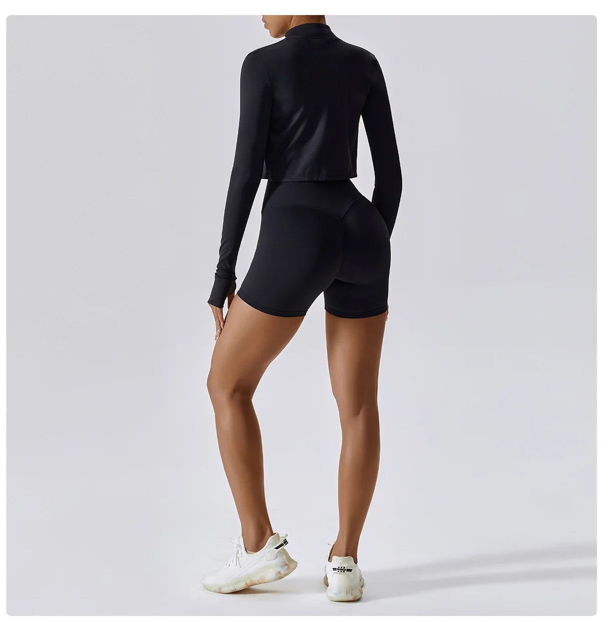 3 Pieces Women Tracksuit Yoga Set Workout Sportswear Gym Clothing Fitness Long Sleeve Crop Top High Waist Leggings Sports Suits