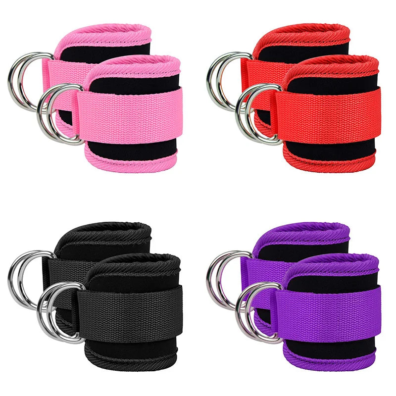 Ankle Straps Pull Rope Set Resistance Bands Gym Fitness Equipment Ankle Cuffs Leg Expander Strength Yoga Elastic Exercise Band
