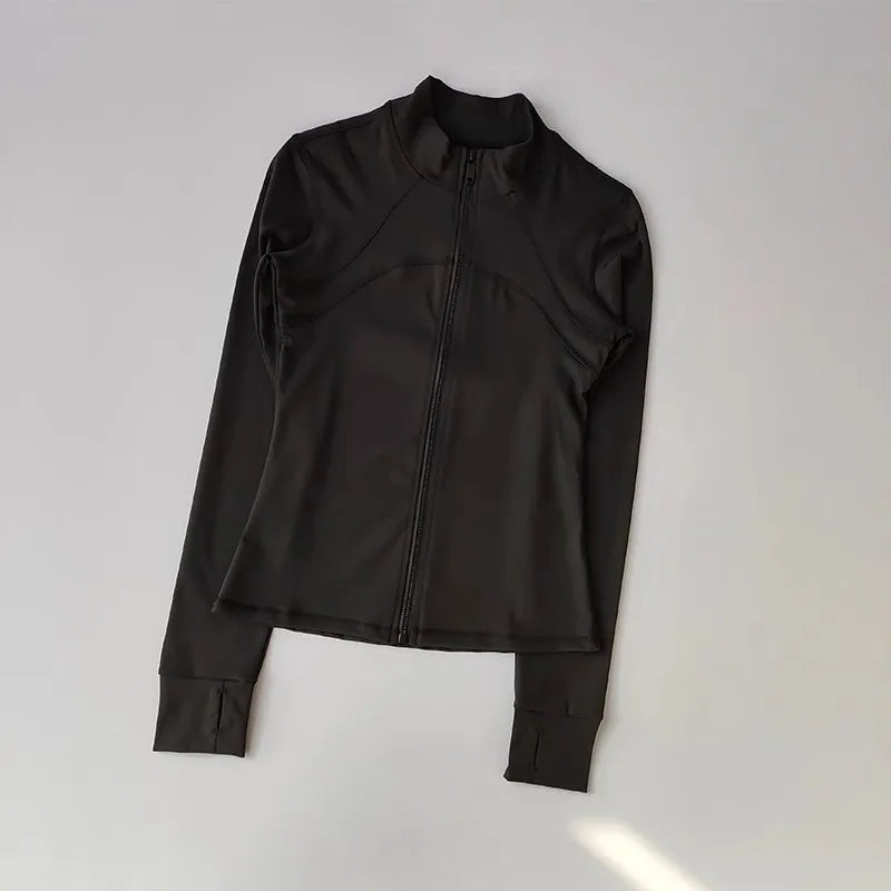 Women's Sports jackets Quick-drying Long Sleeve Sports Jacket Running Training Coat Fitness Top Gym Jacket Workout Sweatshirt