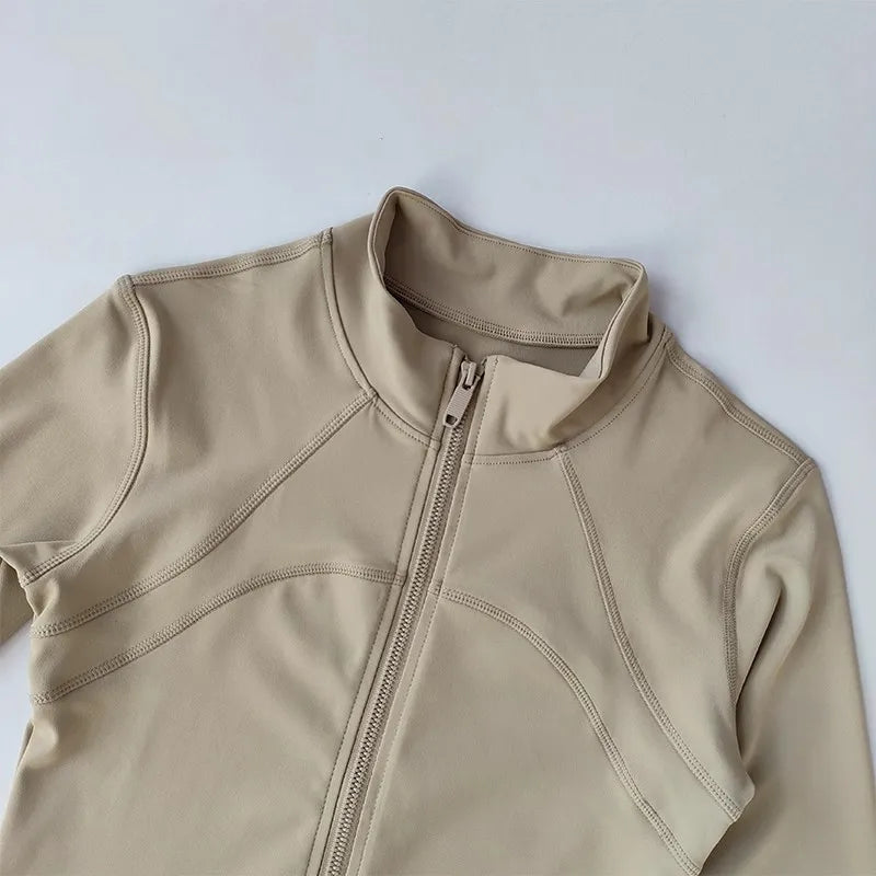 Women's Sports jackets Quick-drying Long Sleeve Sports Jacket Running Training Coat Fitness Top Gym Jacket Workout Sweatshirt