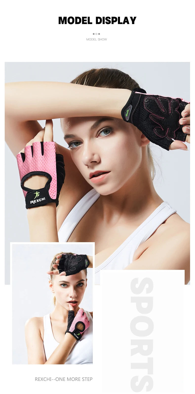 Cycling Gloves Bike Half Finger Non-Slip Summer Sports Outdoor Bicycle Sports Gloves Women Gym Fitness Cycling Fingerless Gloves