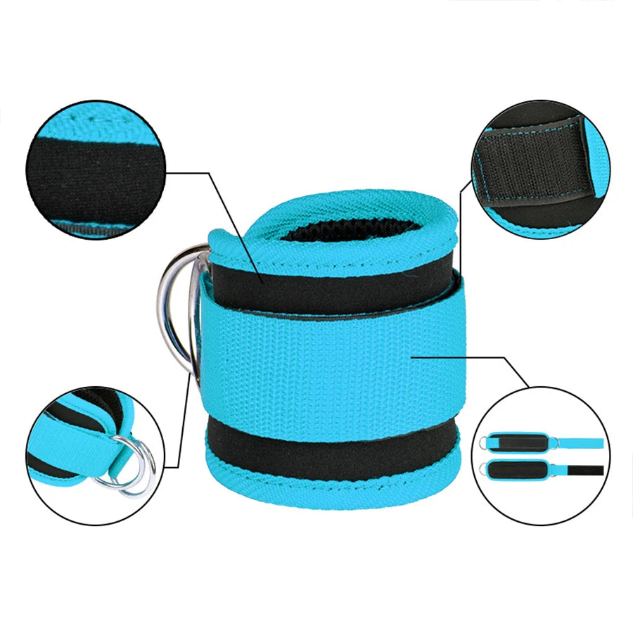 Ankle Straps Pull Rope Set Resistance Bands Gym Fitness Equipment Ankle Cuffs Leg Expander Strength Yoga Elastic Exercise Band