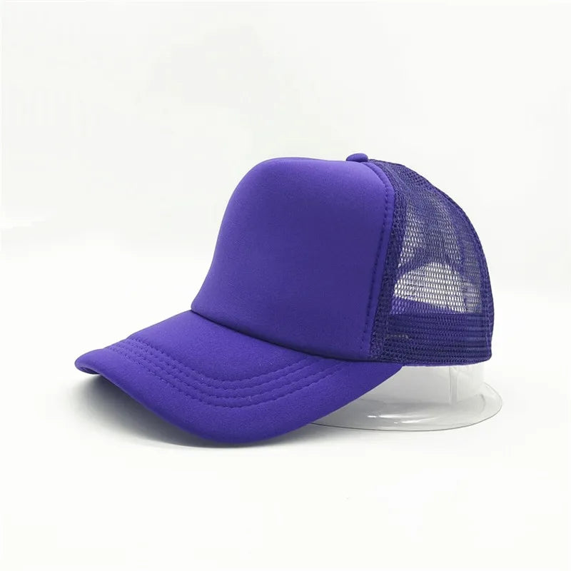 Unisex Cheaper 5 Panel Trucker Hat For Adult Summer Net Baseball Cap Men Women Blank Mesh tentacle Sun Hat Visor