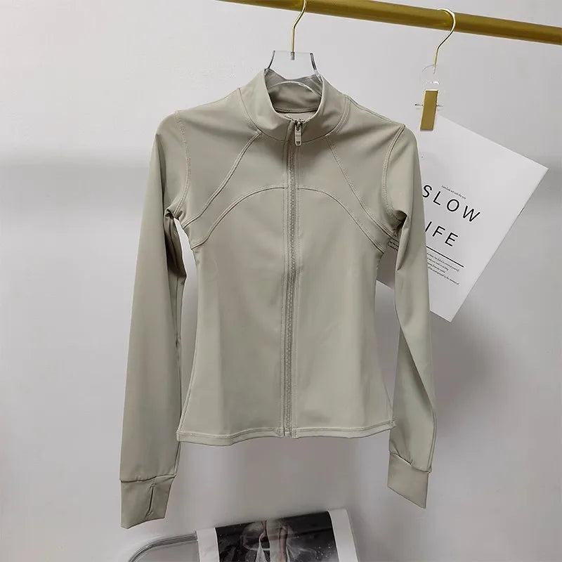 Women's Sports jackets Quick-drying Long Sleeve Sports Jacket Running Training Coat Fitness Top Gym Jacket Workout Sweatshirt