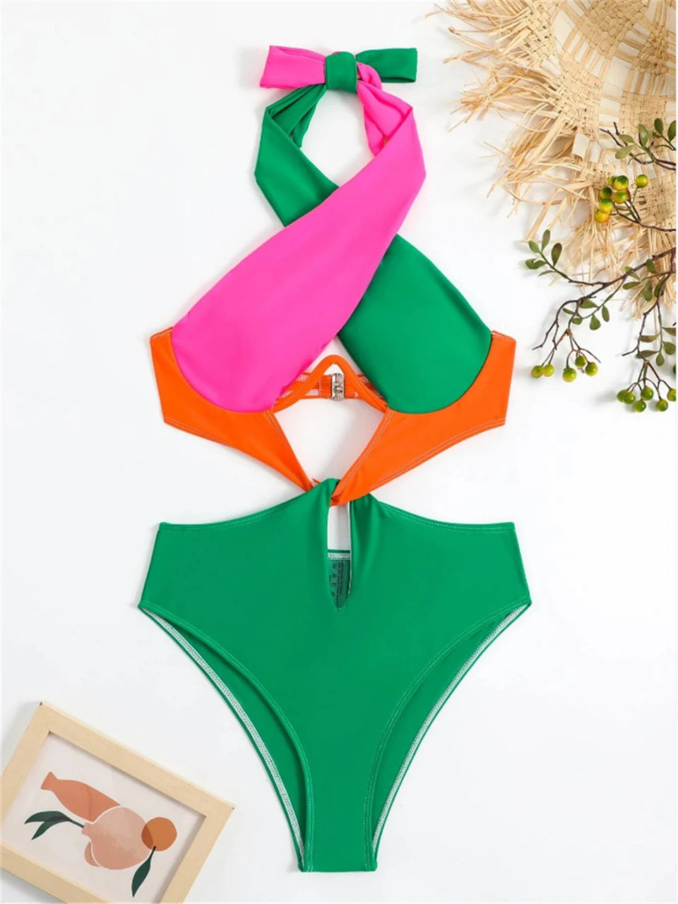 2024 Push Up One Piece Women Swimsuit Solid Monokini Front Cross Swimwear Bathing Swimming Suit Female Summer Beachwear Bodysuit