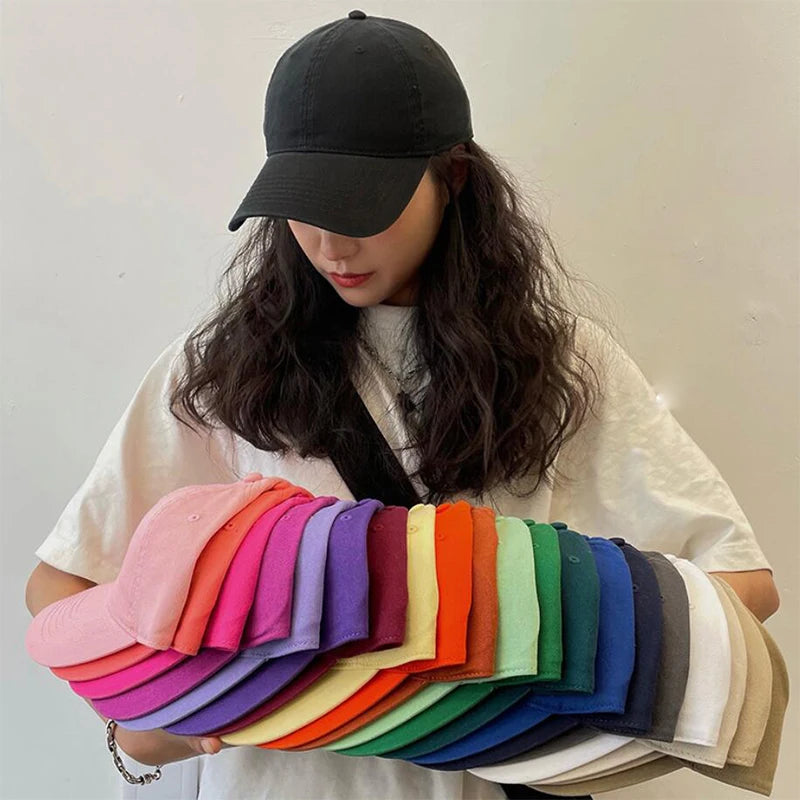 Summer Solid Color Women Sport Baseball Cap Adjustable Unisex Baseball Caps Family Baseball Sun Hats Hip-hop Hat Wholesale Caps