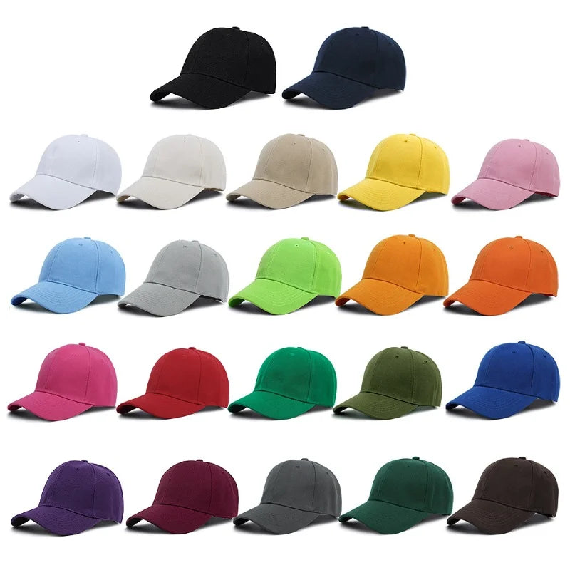 Summer Solid Color Women Sport Baseball Cap Adjustable Unisex Baseball Caps Family Baseball Sun Hats Hip-hop Hat Wholesale Caps