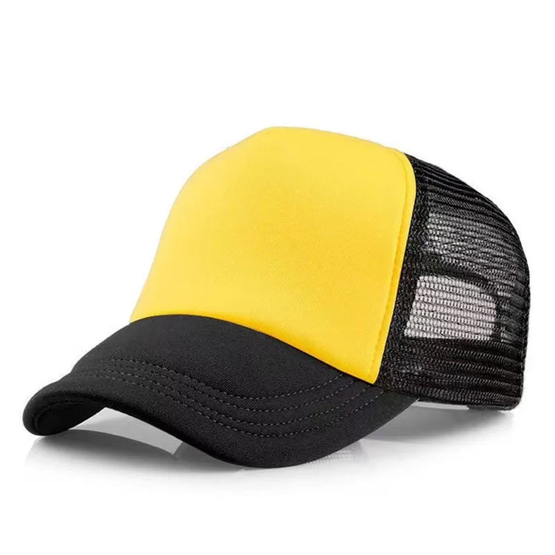 Unisex Cheaper 5 Panel Trucker Hat For Adult Summer Net Baseball Cap Men Women Blank Mesh tentacle Sun Hat Visor