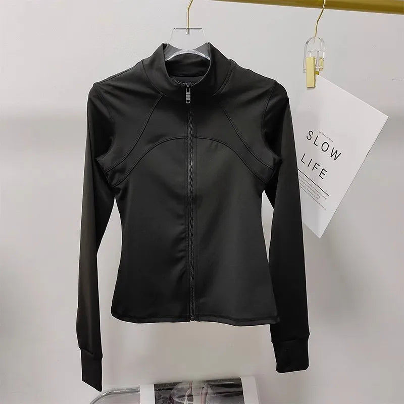 Women's Sports jackets Quick-drying Long Sleeve Sports Jacket Running Training Coat Fitness Top Gym Jacket Workout Sweatshirt