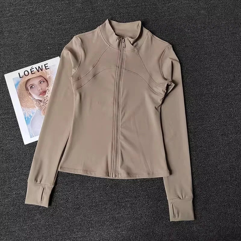 Women's Sports jackets Quick-drying Long Sleeve Sports Jacket Running Training Coat Fitness Top Gym Jacket Workout Sweatshirt