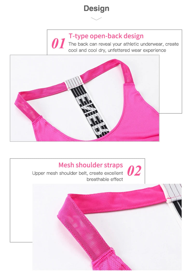 Women's gym tops black sleeveless yoga tops ladies gym shirts gym vests running workout boxing letter tops backless shirts