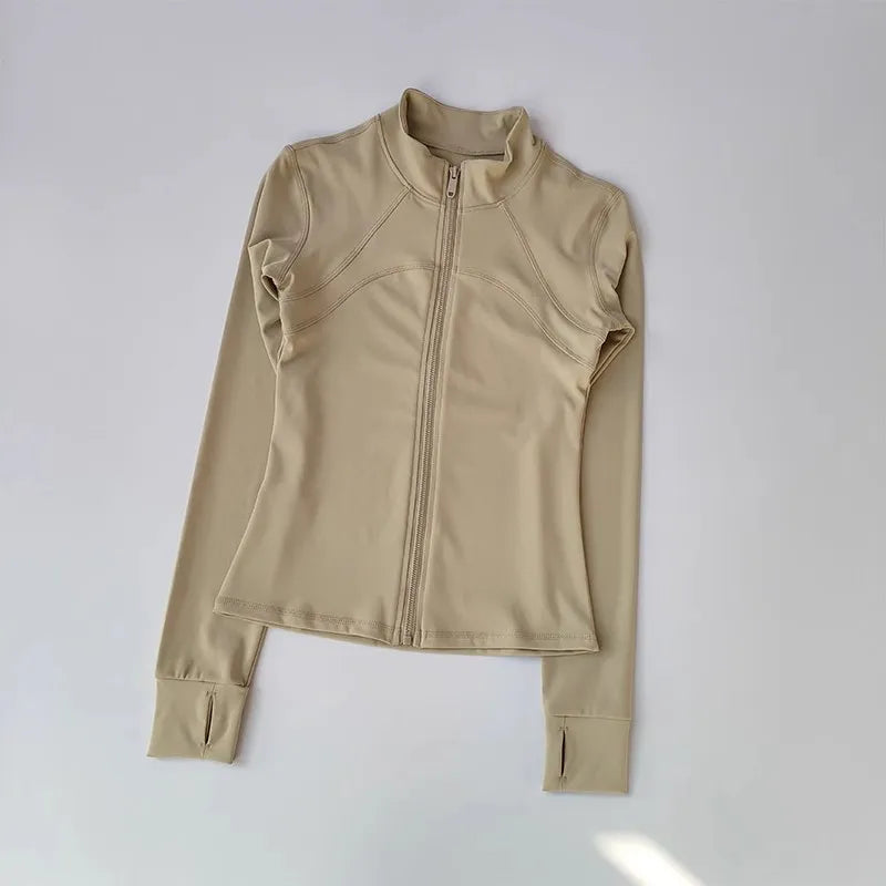 Women's Sports jackets Quick-drying Long Sleeve Sports Jacket Running Training Coat Fitness Top Gym Jacket Workout Sweatshirt
