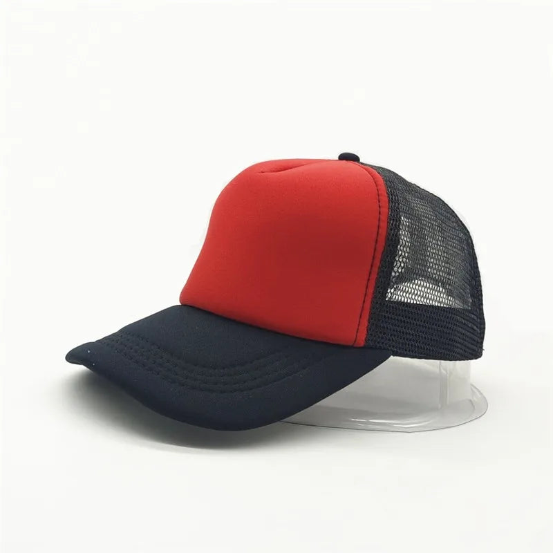 Unisex Cheaper 5 Panel Trucker Hat For Adult Summer Net Baseball Cap Men Women Blank Mesh tentacle Sun Hat Visor