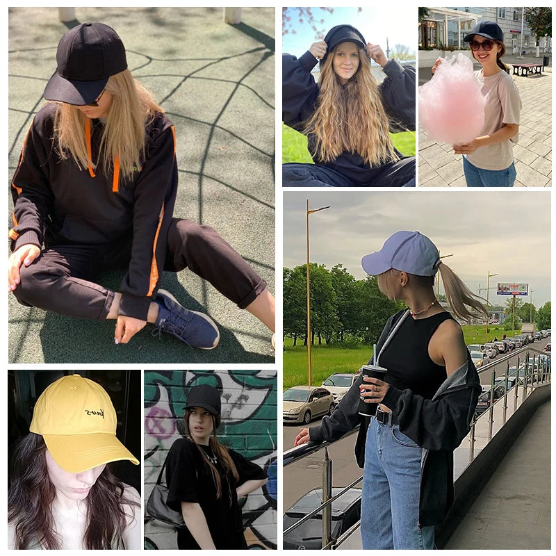 Summer Solid Color Women Sport Baseball Cap Adjustable Unisex Baseball Caps Family Baseball Sun Hats Hip-hop Hat Wholesale Caps