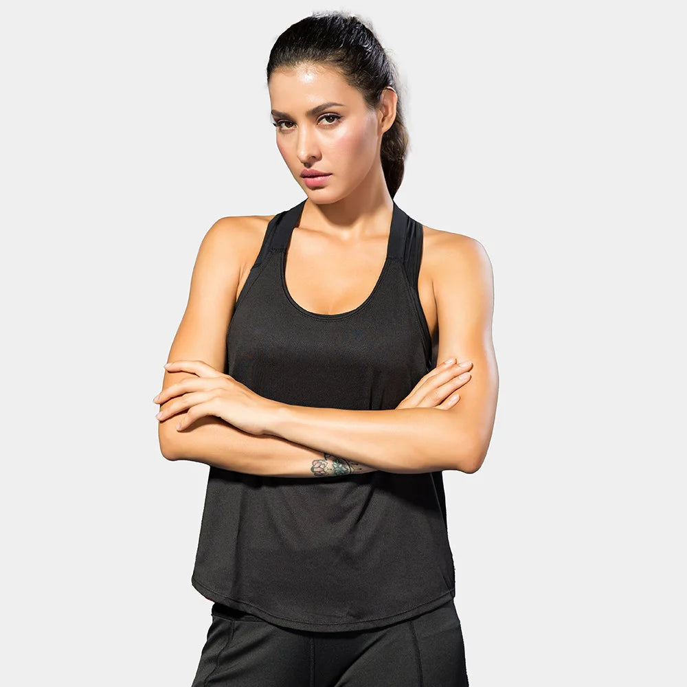 Women's gym tops black sleeveless yoga tops ladies gym shirts gym vests running workout boxing letter tops backless shirts