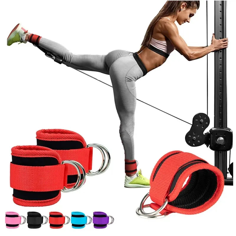 Ankle Straps Pull Rope Set Resistance Bands Gym Fitness Equipment Ankle Cuffs Leg Expander Strength Yoga Elastic Exercise Band