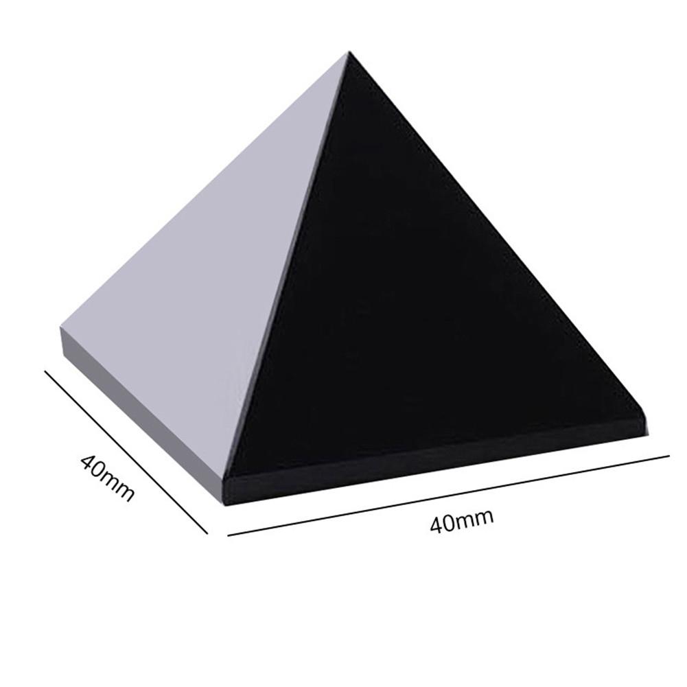 Pyramid Healing Crystal Black Natural Obsidian Quartz Crystal Beautiful Lustrous Surface Stones For Home Office Desk Decoration
