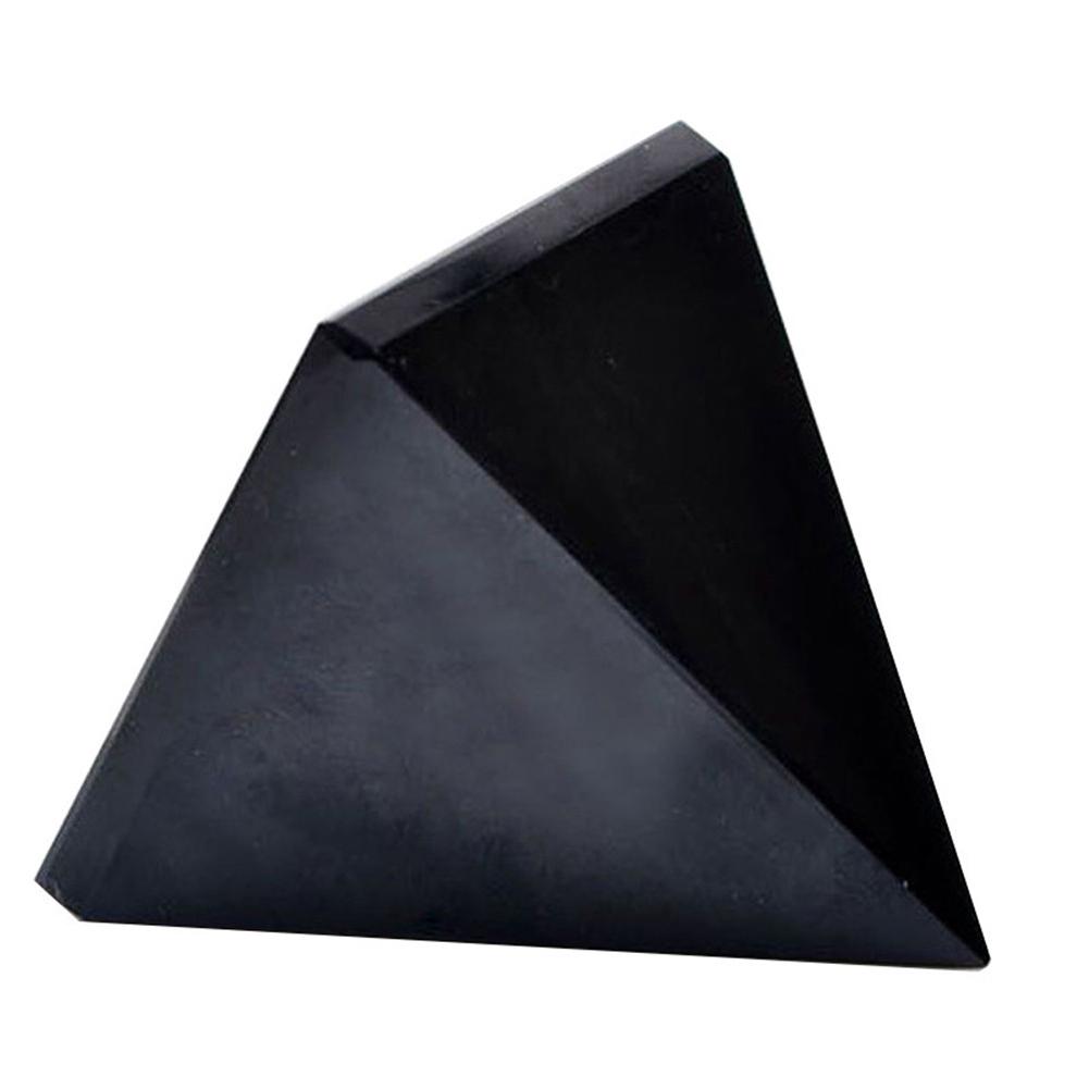 Pyramid Healing Crystal Black Natural Obsidian Quartz Crystal Beautiful Lustrous Surface Stones For Home Office Desk Decoration