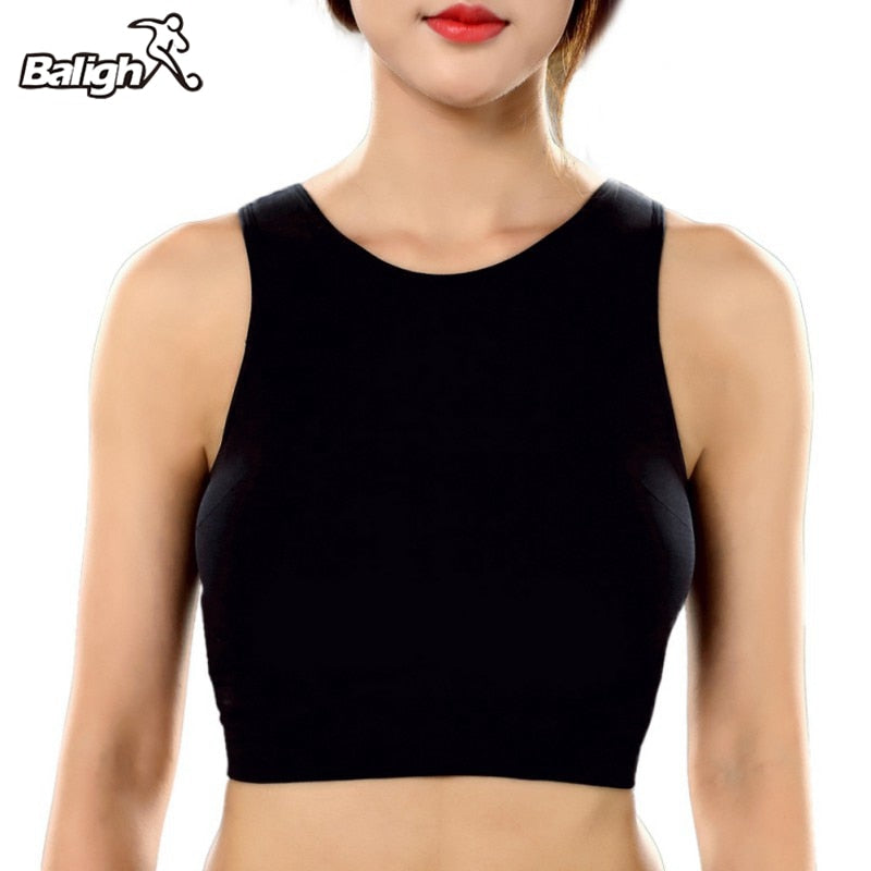 Balight Women Mesh Breathable Sports Bra Fitness Padded Bra Workout Yoga Tank Full Cup Racerback Sports Top