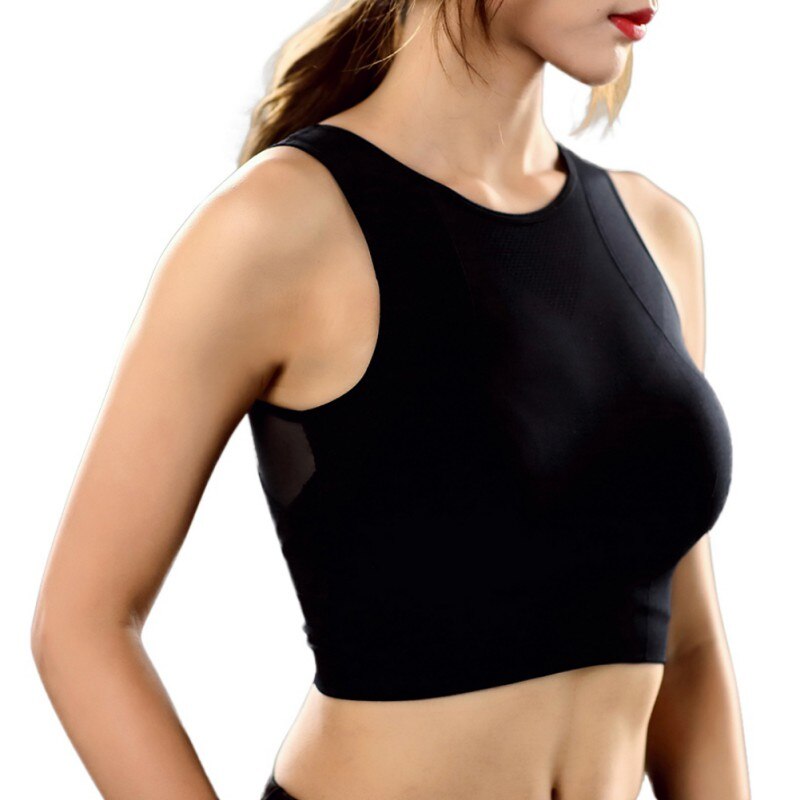 Balight Women Mesh Breathable Sports Bra Fitness Padded Bra Workout Yoga Tank Full Cup Racerback Sports Top