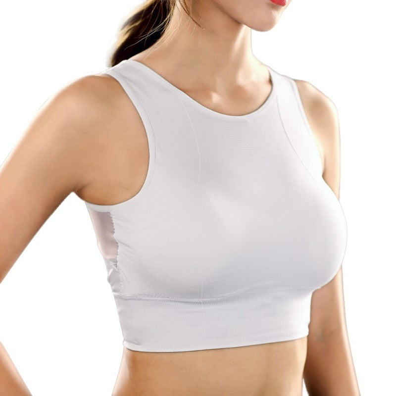 Balight Women Mesh Breathable Sports Bra Fitness Padded Bra Workout Yoga Tank Full Cup Racerback Sports Top