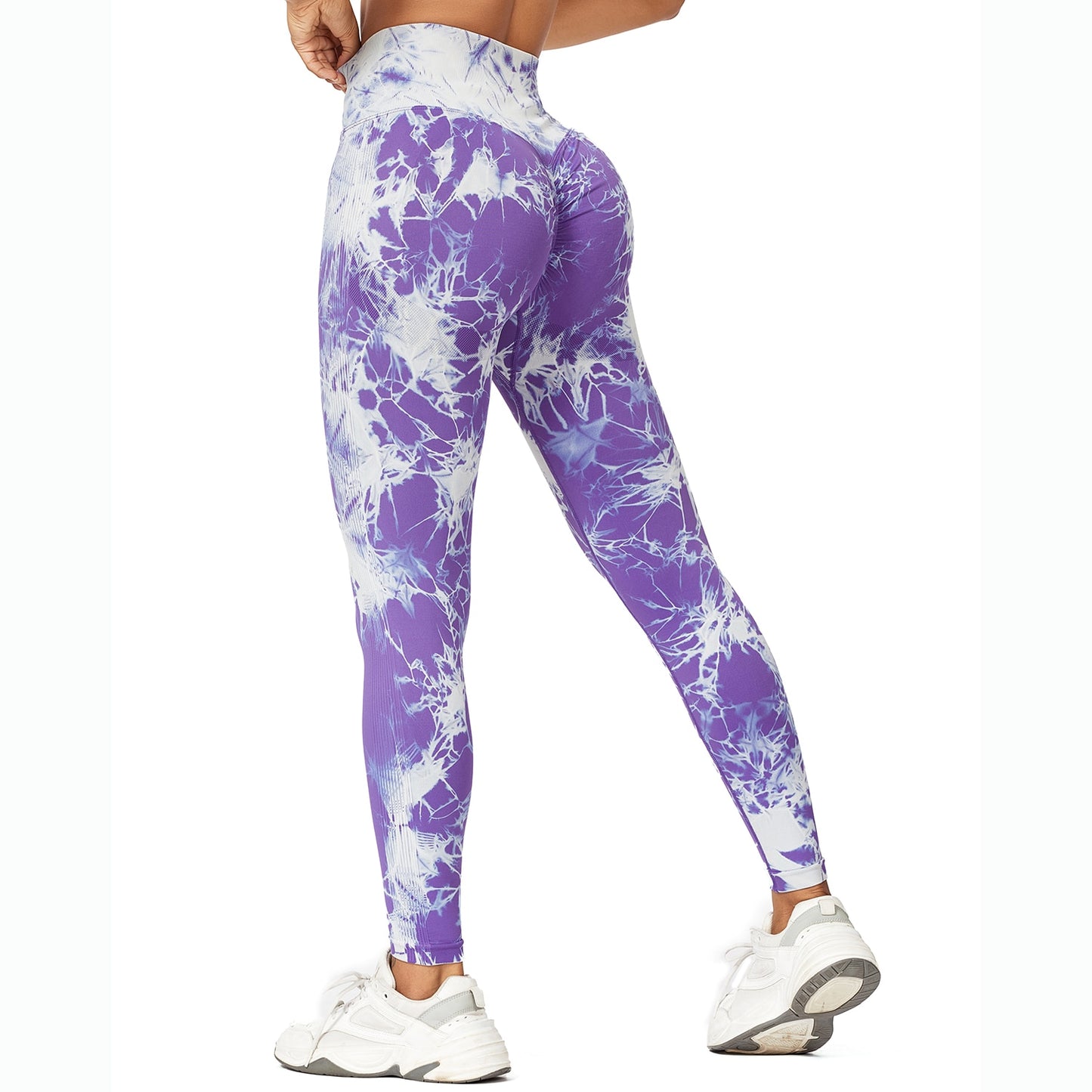 Tie-dyed Leggings Seamless Yoga Pants Fitness Women High Waist Stretchy Running Sports Jogging Trousers Gym Girl Workout Pants