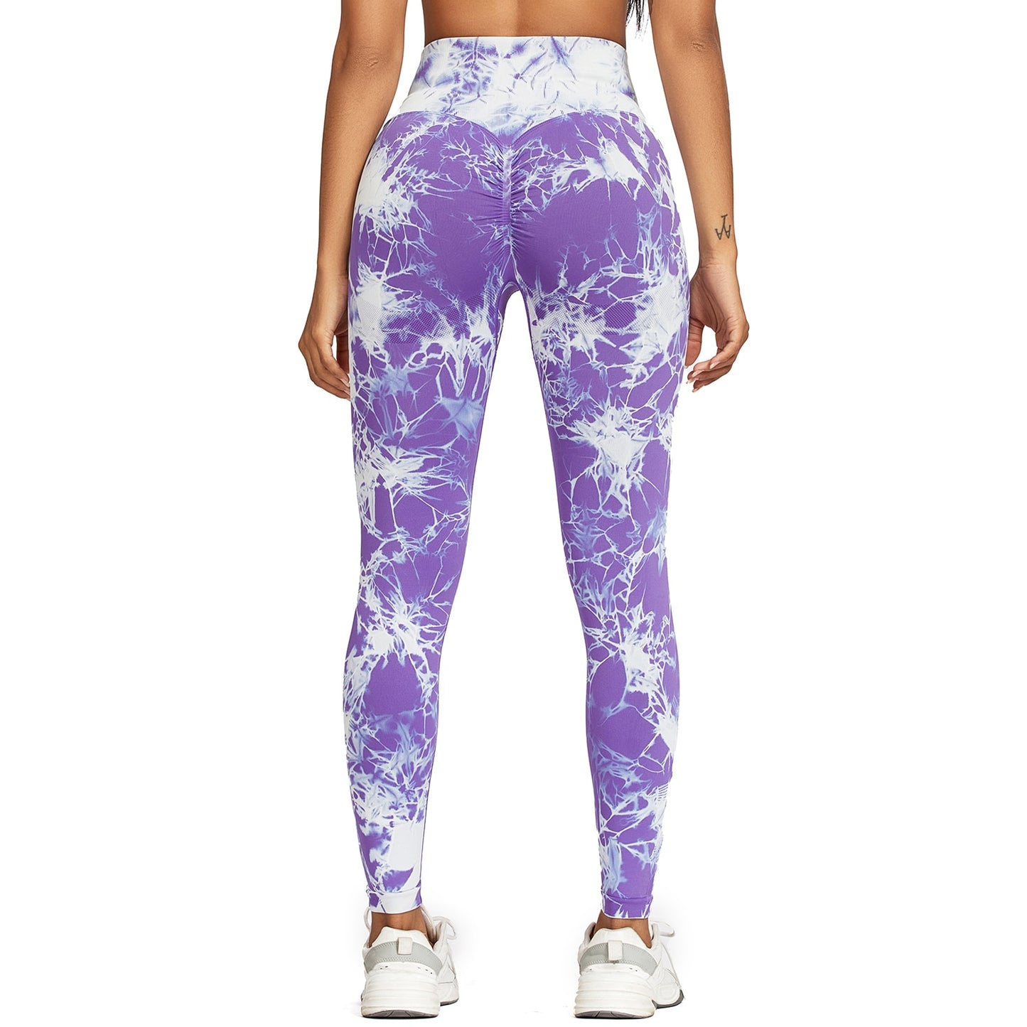 Tie-dyed Leggings Seamless Yoga Pants Fitness Women High Waist Stretchy Running Sports Jogging Trousers Gym Girl Workout Pants