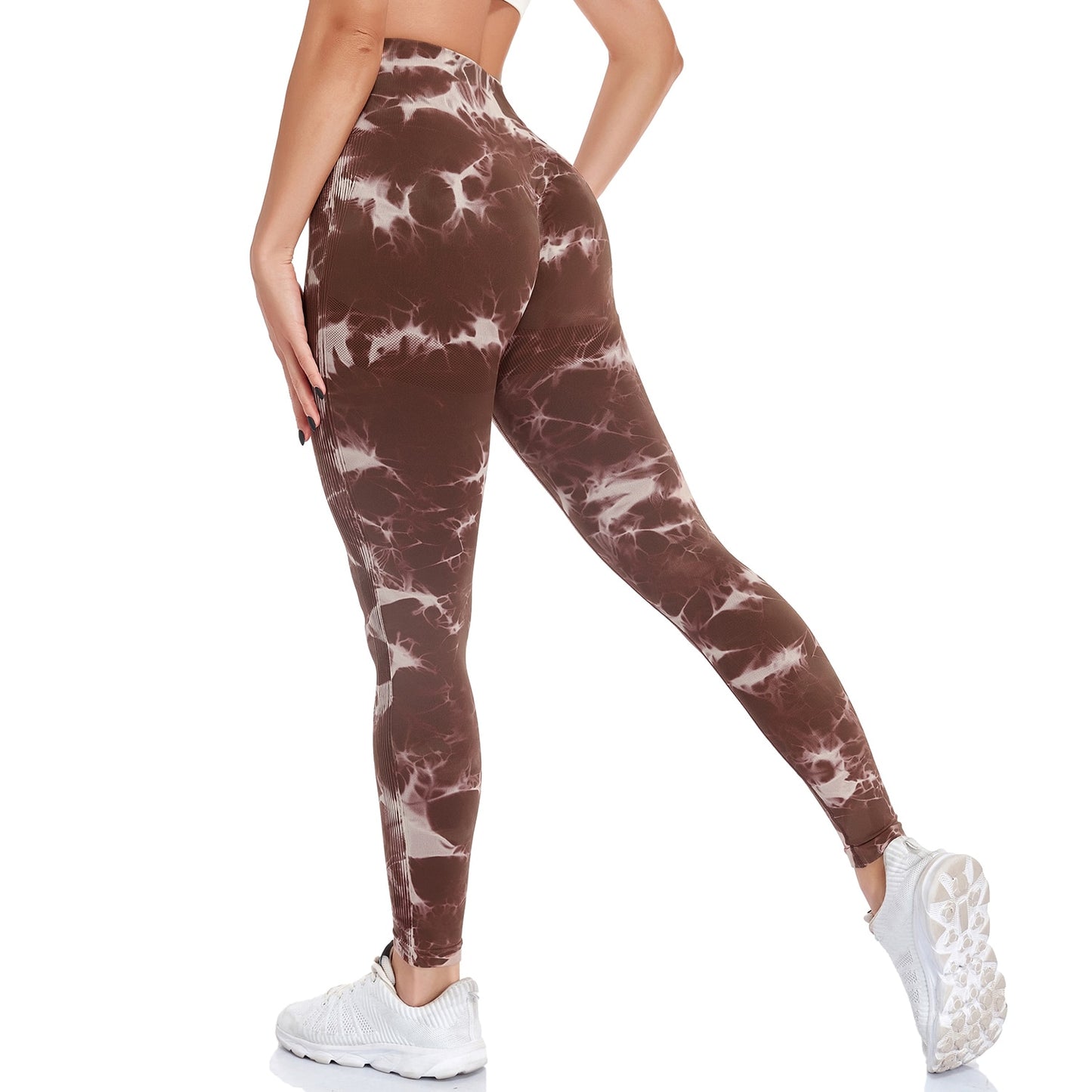 Tie-dyed Leggings Seamless Yoga Pants Fitness Women High Waist Stretchy Running Sports Jogging Trousers Gym Girl Workout Pants
