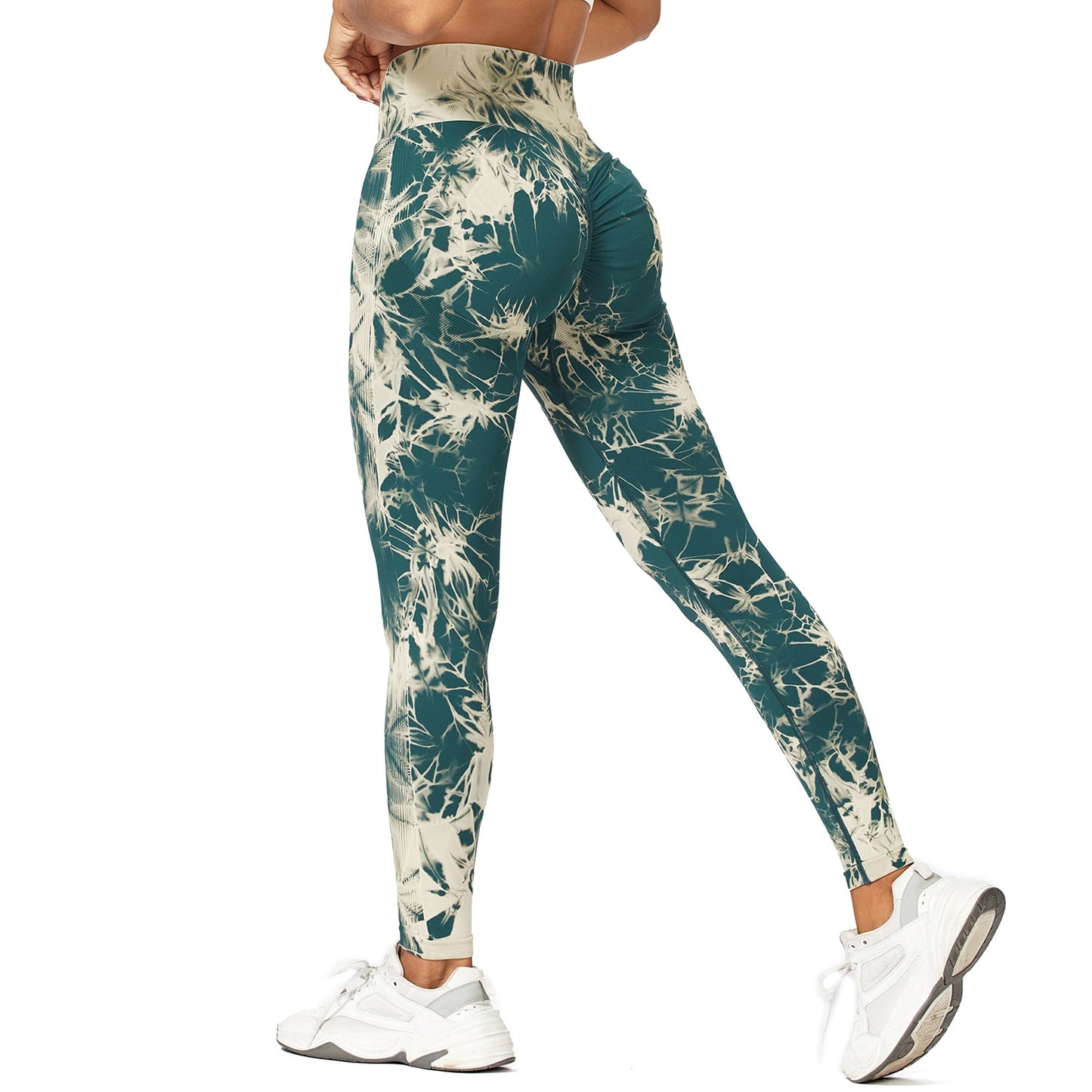 Tie-dyed Leggings Seamless Yoga Pants Fitness Women High Waist Stretchy Running Sports Jogging Trousers Gym Girl Workout Pants