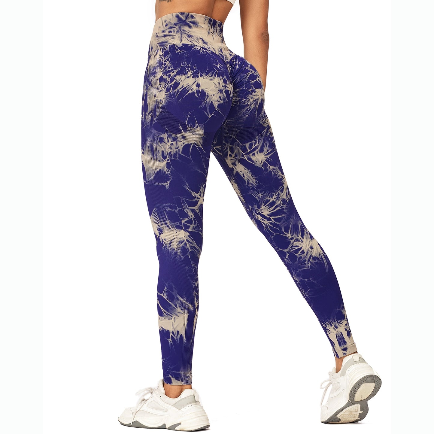 Tie-dyed Leggings Seamless Yoga Pants Fitness Women High Waist Stretchy Running Sports Jogging Trousers Gym Girl Workout Pants