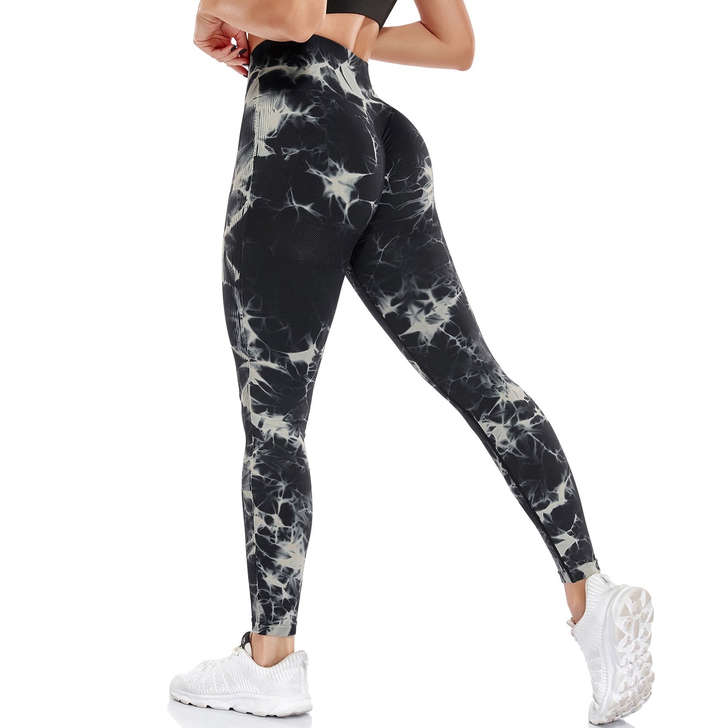 Tie-dyed Leggings Seamless Yoga Pants Fitness Women High Waist Stretchy Running Sports Jogging Trousers Gym Girl Workout Pants