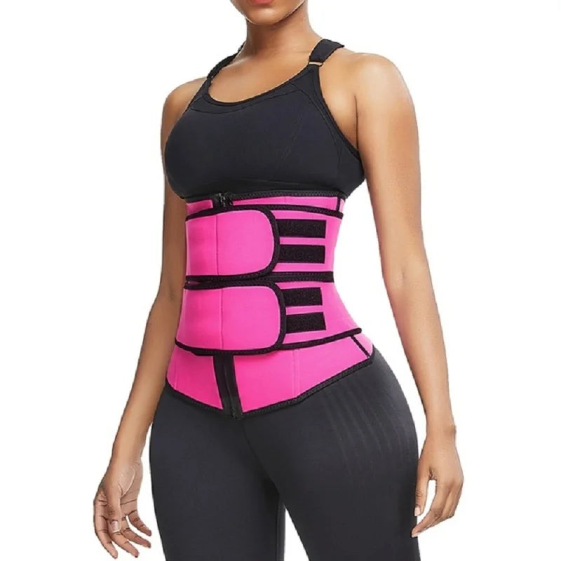 Sauna Waist Trimmer Belt for Women Sweat Weight Loss Waist Trainer Workout Slimming Shaper Waist Corset Faja Reductora
