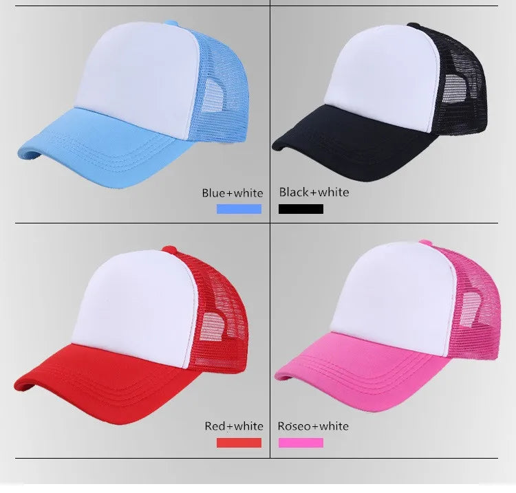 Unisex Cheaper 5 Panel Trucker Hat For Adult Summer Net Baseball Cap Men Women Blank Mesh tentacle Sun Hat Visor