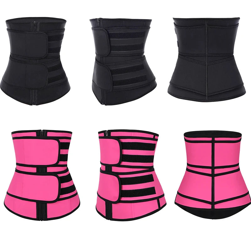 Sauna Waist Trimmer Belt for Women Sweat Weight Loss Waist Trainer Workout Slimming Shaper Waist Corset Faja Reductora
