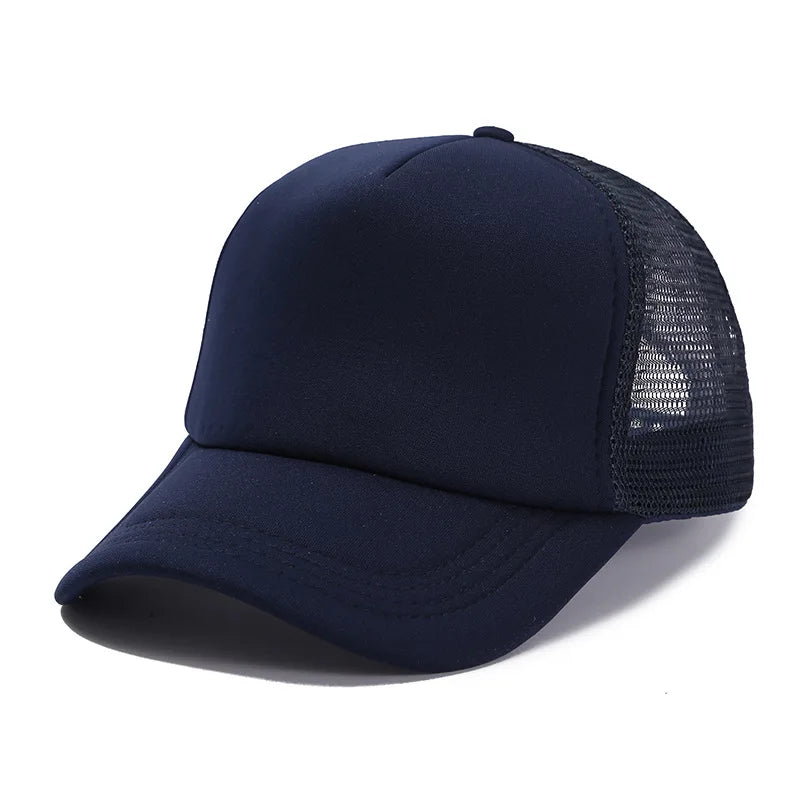 Unisex Cheaper 5 Panel Trucker Hat For Adult Summer Net Baseball Cap Men Women Blank Mesh tentacle Sun Hat Visor