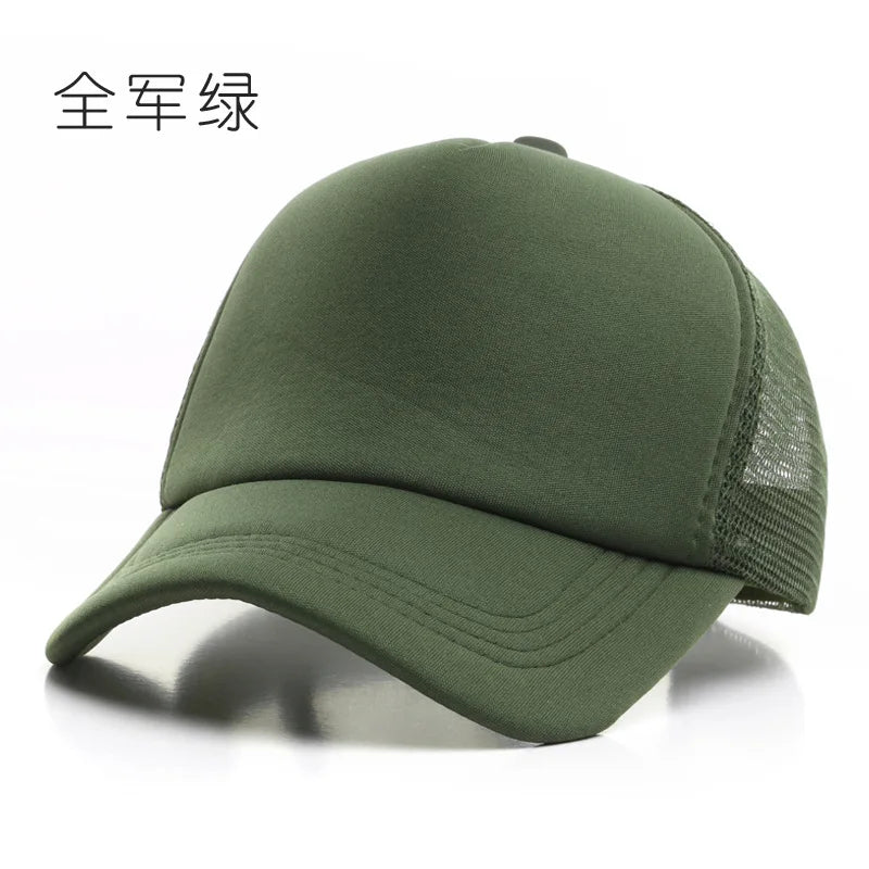 Unisex Cheaper 5 Panel Trucker Hat For Adult Summer Net Baseball Cap Men Women Blank Mesh tentacle Sun Hat Visor