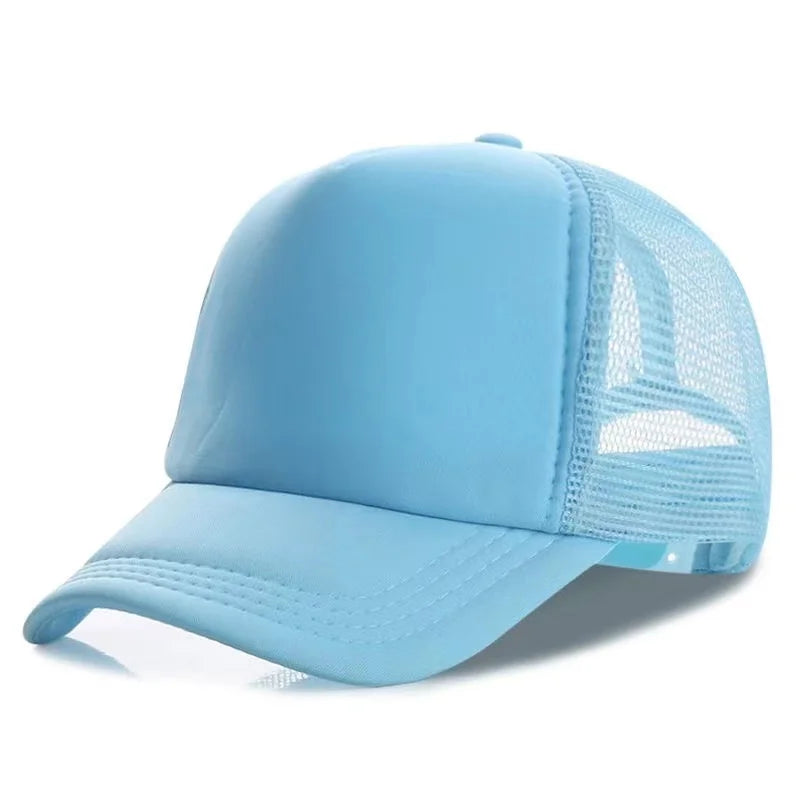 Unisex Cheaper 5 Panel Trucker Hat For Adult Summer Net Baseball Cap Men Women Blank Mesh tentacle Sun Hat Visor