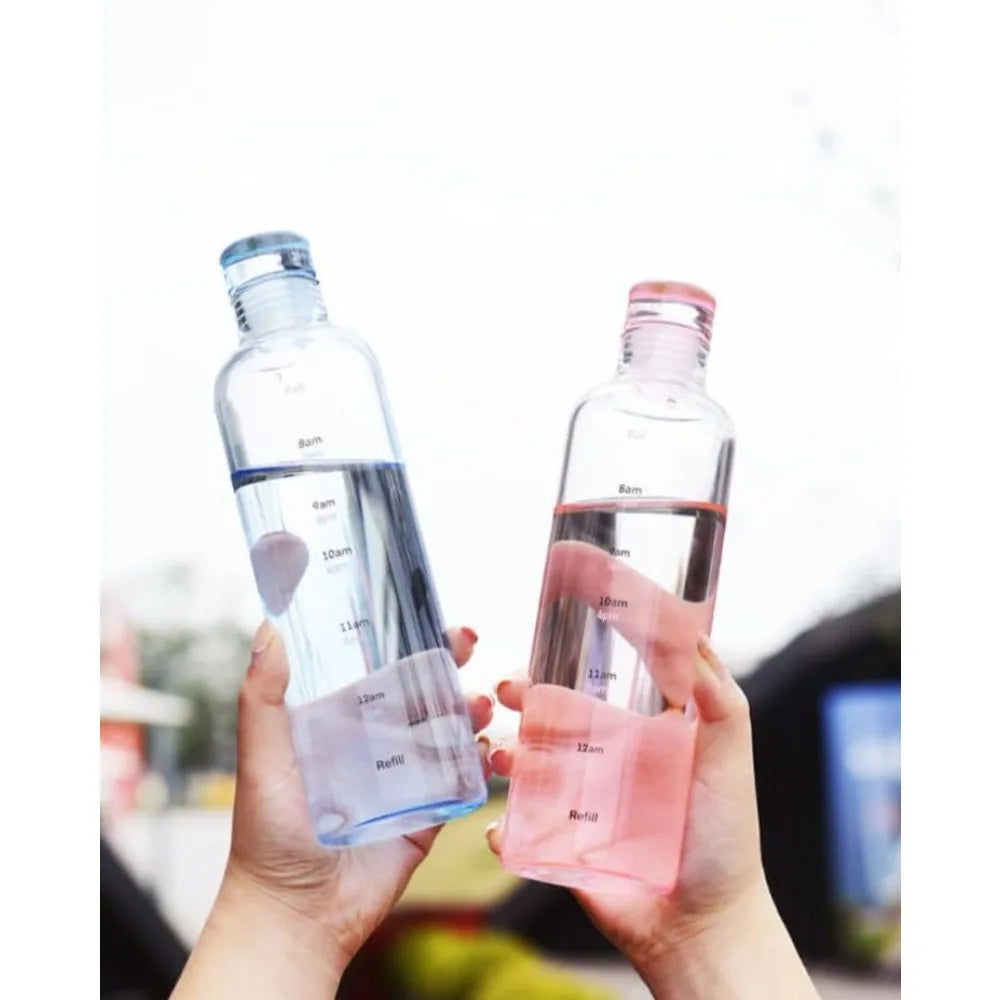 Glass Tumbler Drinking Bottle with Glass Lids Glass Water Bottles,  Tall Clear Drinking Glasses For All Purpose Tumblers (Blue)