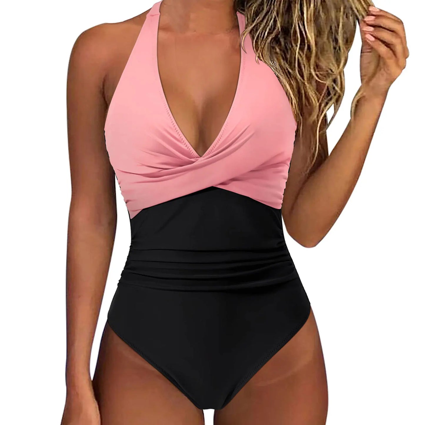 Print One Piece Swimsuit Women Sexy Pleated Bathing Suit Leopard Printed Bodysuit Bikini Set Summer Fashion New Beachwear 2025