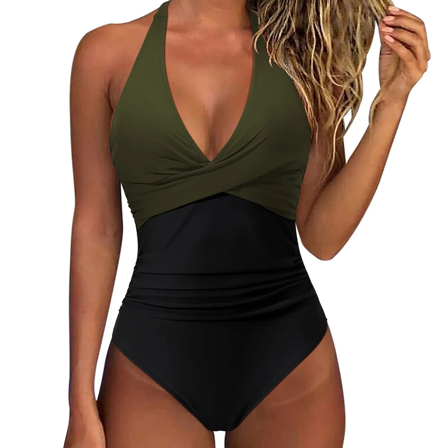Print One Piece Swimsuit Women Sexy Pleated Bathing Suit Leopard Printed Bodysuit Bikini Set Summer Fashion New Beachwear 2025