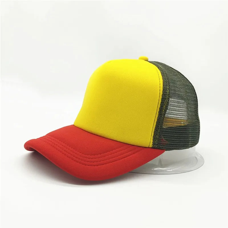 Unisex Cheaper 5 Panel Trucker Hat For Adult Summer Net Baseball Cap Men Women Blank Mesh tentacle Sun Hat Visor