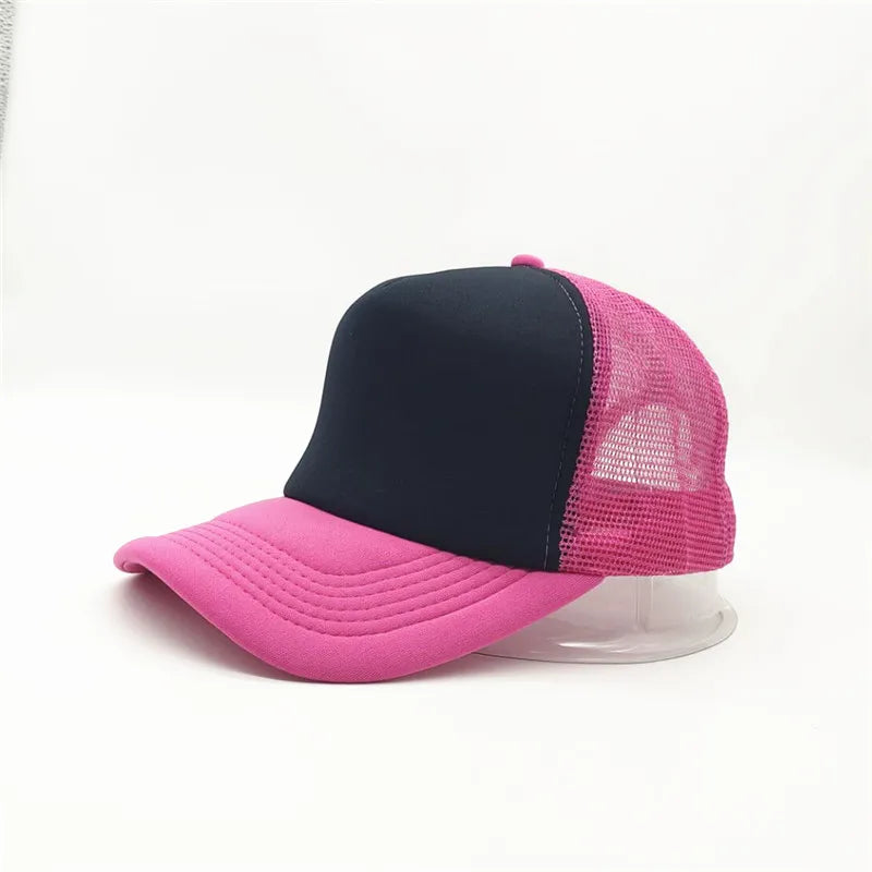 Unisex Cheaper 5 Panel Trucker Hat For Adult Summer Net Baseball Cap Men Women Blank Mesh tentacle Sun Hat Visor