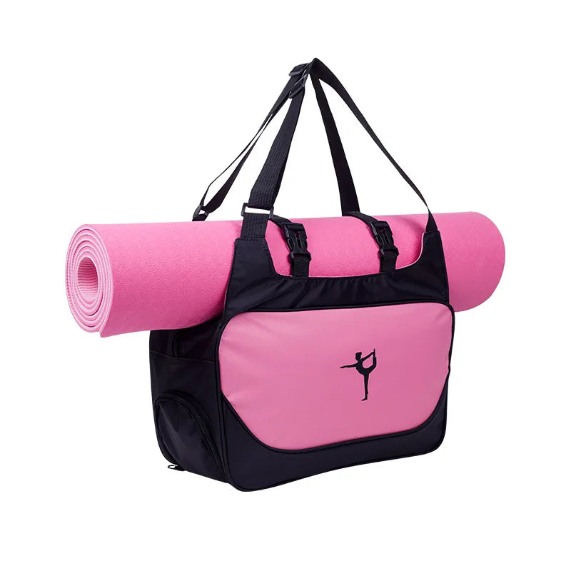 Fitness Backpack Large Capacity Casual Travel Bag Adjustable Shoulder Strap Waterproof Sports Pilates Bag Without Yoga Mat