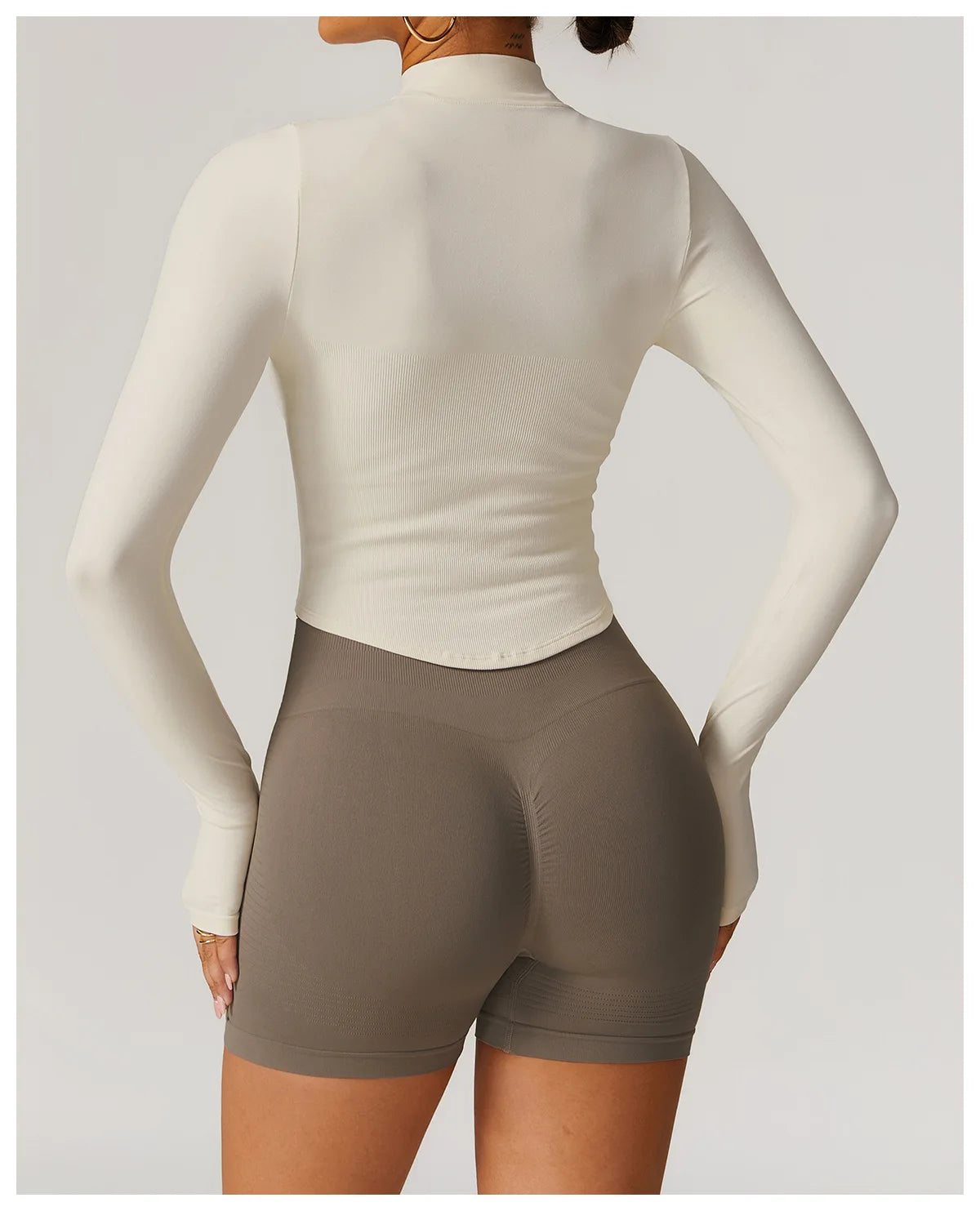Zipper Women Crop Tops Yoga T-shirts Solid Sports Top Long Sleeve Running Shirts Sexy Quick Dry Fitness Jacket Gym Sport Wear